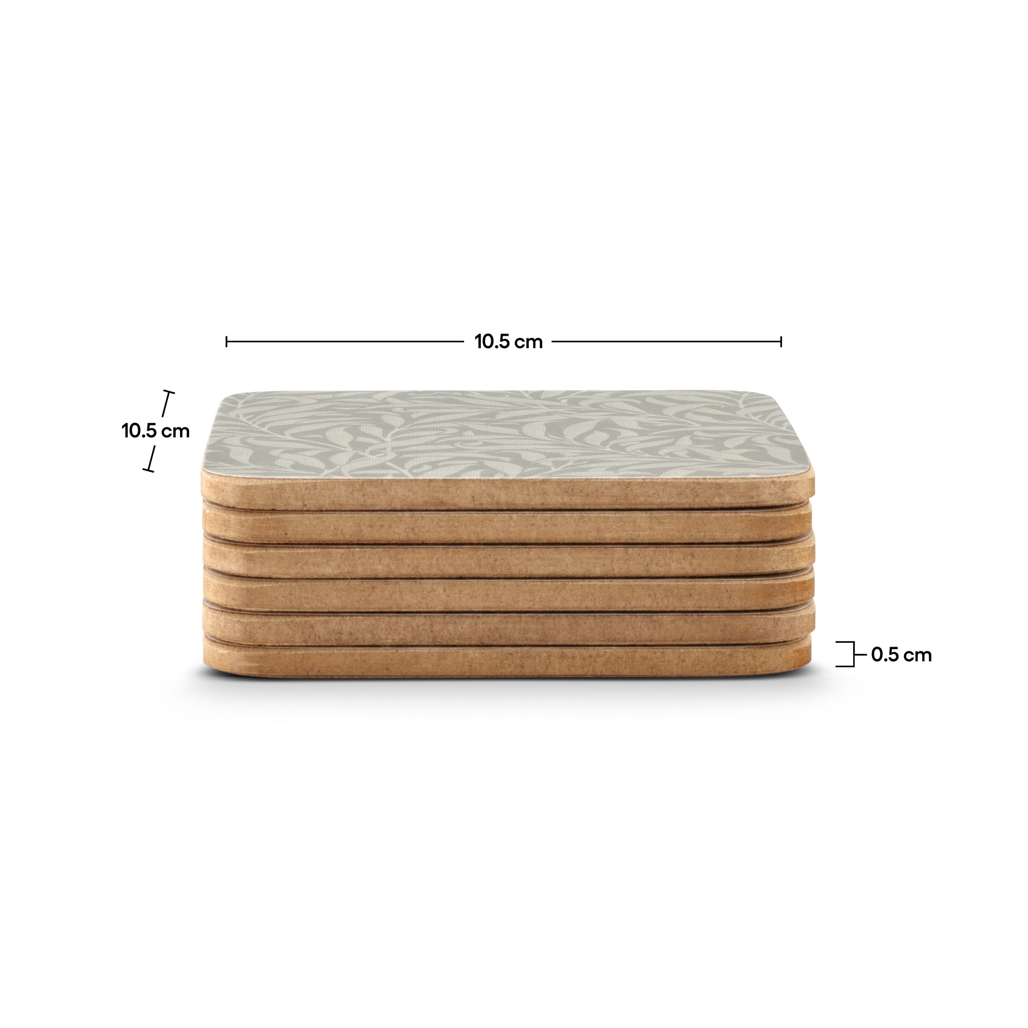 Pure Willow Bough Coasters S/6 (s) 10.5 x 10.5cm Boxed Set