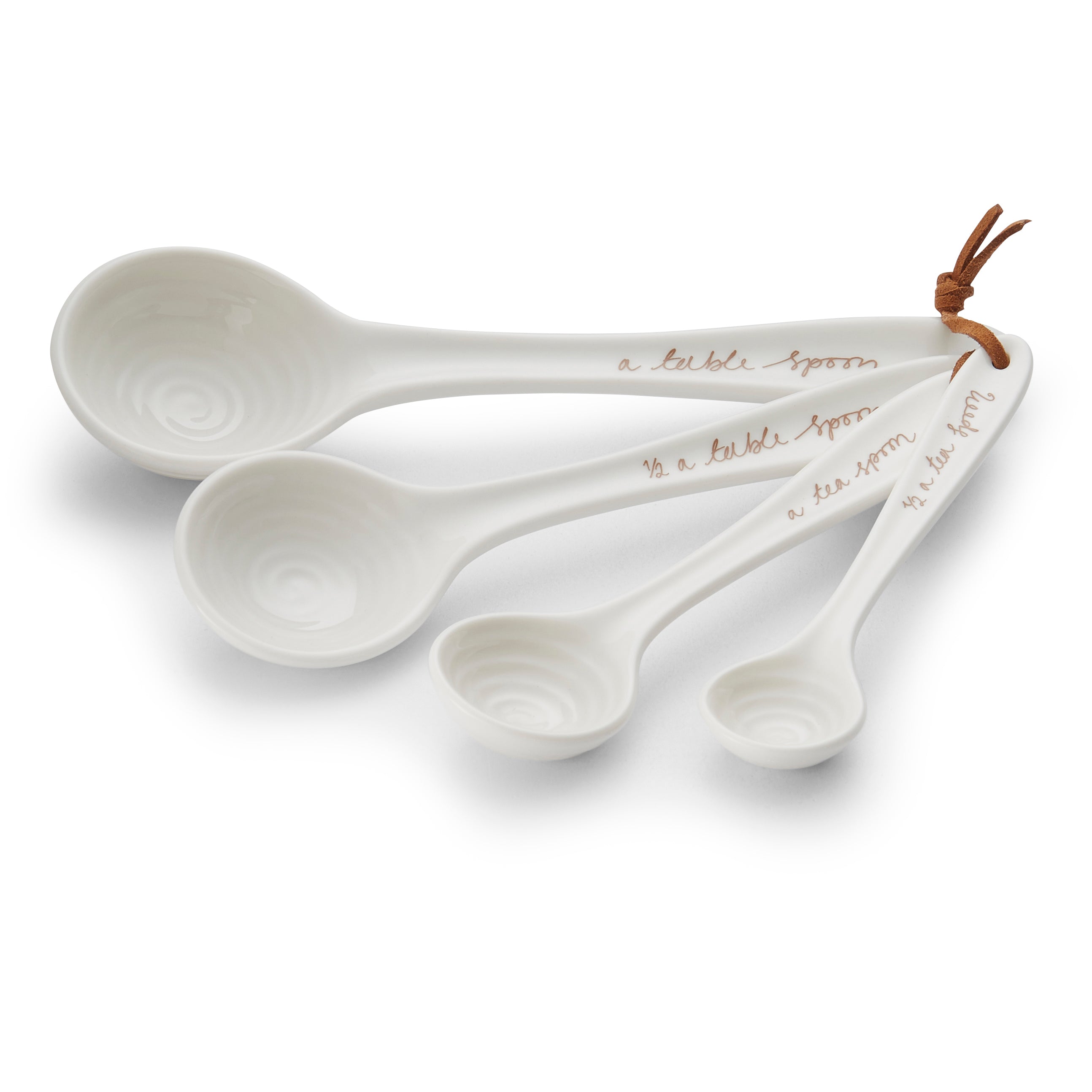 Sophie Conran for Portmeirion Measuring Spoons - White S/4 15ml, 10ml, 5ml, 2.5ml Single