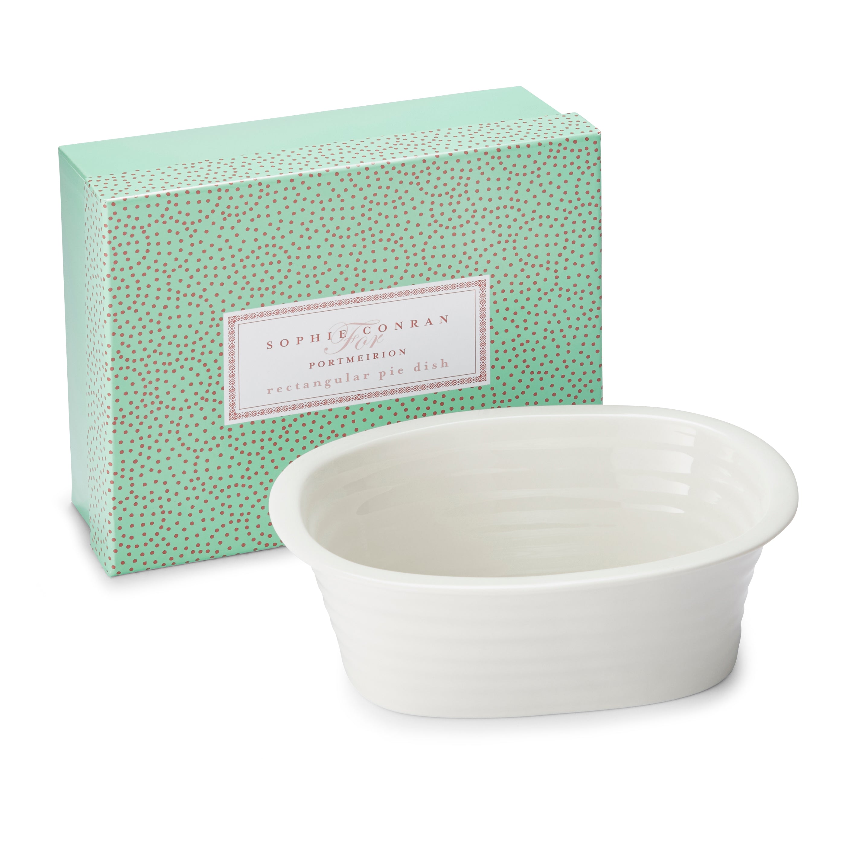 Sophie Conran for Portmeirion Pie Dish Rect. - White 19.5cm x 15.5cm Single