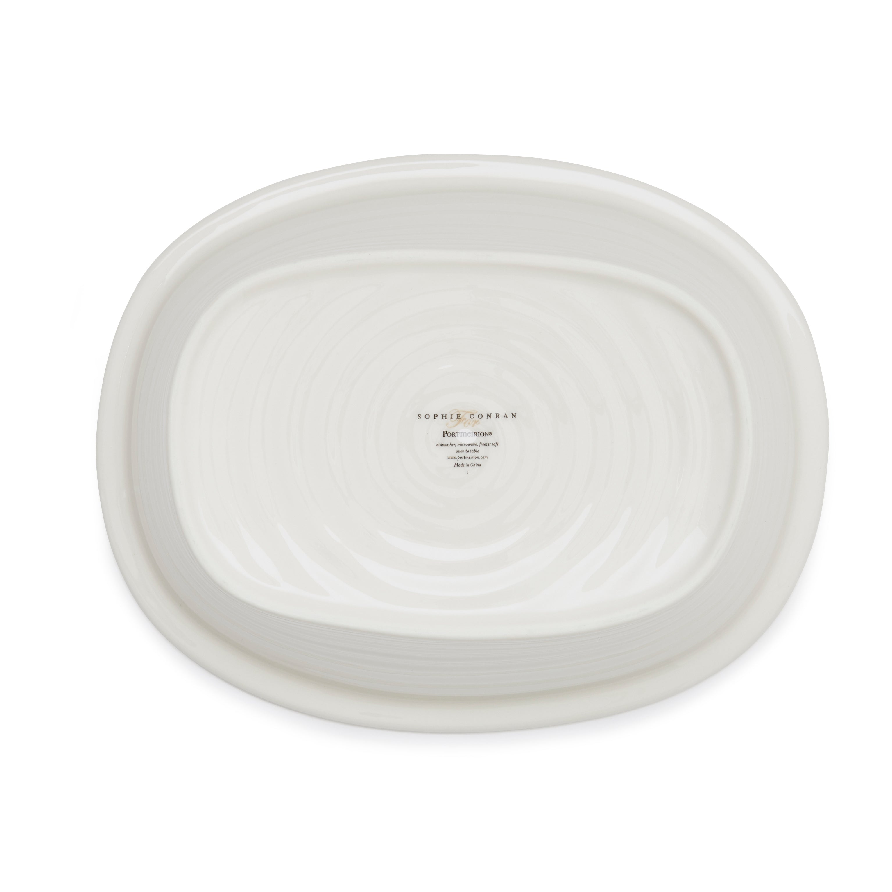 Sophie Conran for Portmeirion Pie Dish Rect. - White 19.5cm x 15.5cm Single