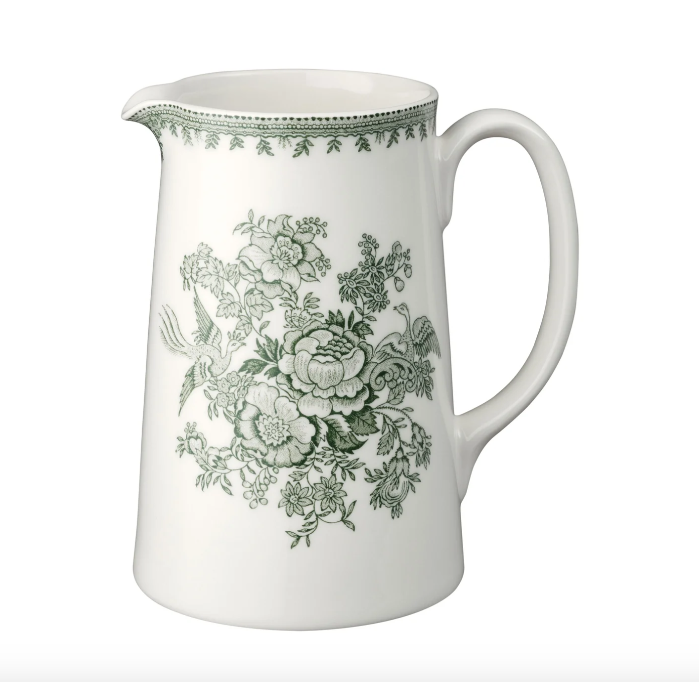 Burleigh Green Asiatic Pheasants Tankard Jug Large 1.1 Litre/2pt