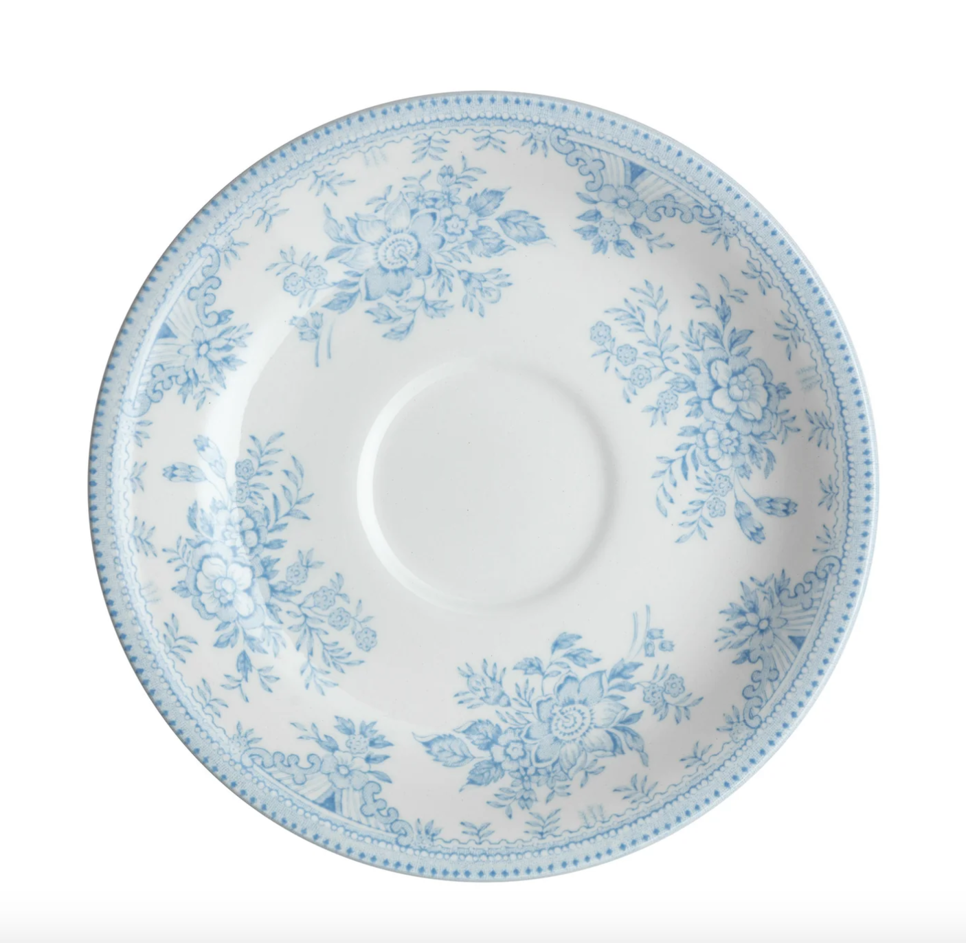 Burleigh Blue Asiatic Pheasants Tea Saucer