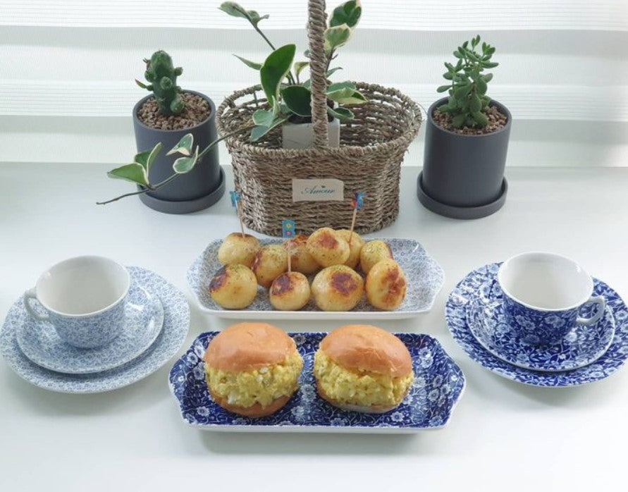 Burleigh Pale Blue Felicity Rectangular Tray 28cm/ 11"