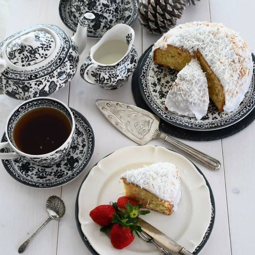 Burleigh Black Regal Peacock Cream Jug 255ml.