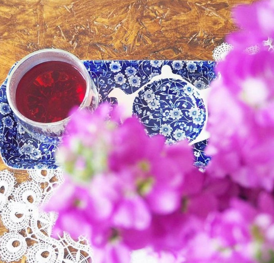 Burleigh Blue Calico Mini Teapot Tray