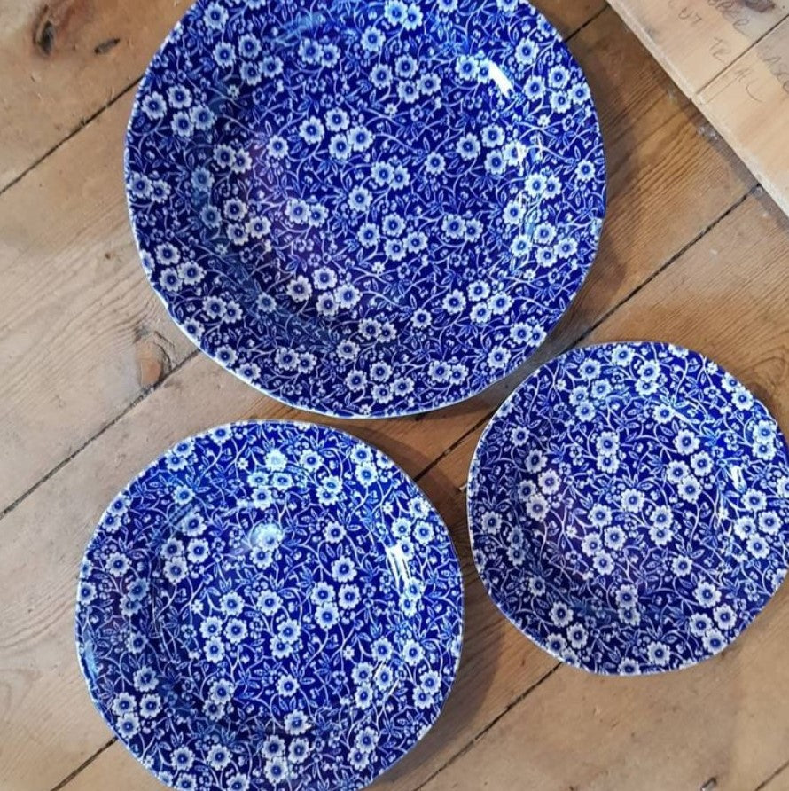 Burleigh Blue Calico Plate 21.5cm