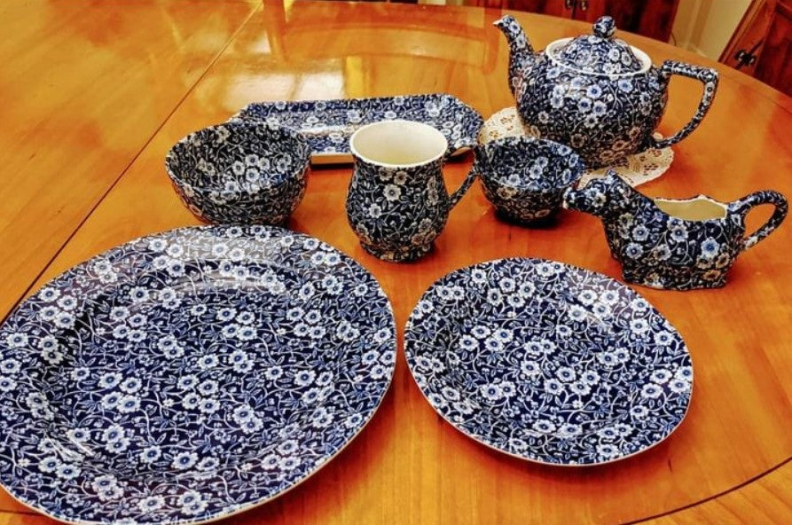 Burleigh Blue Calico Plate 21.5cm