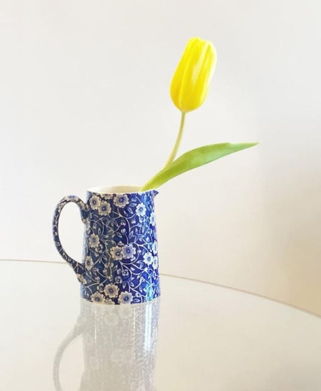 Burleigh Blue Calico Tankard Jug Small 284ml