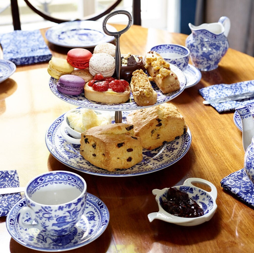 Burleigh Blue Regal Peacock Mini Teapot Tray