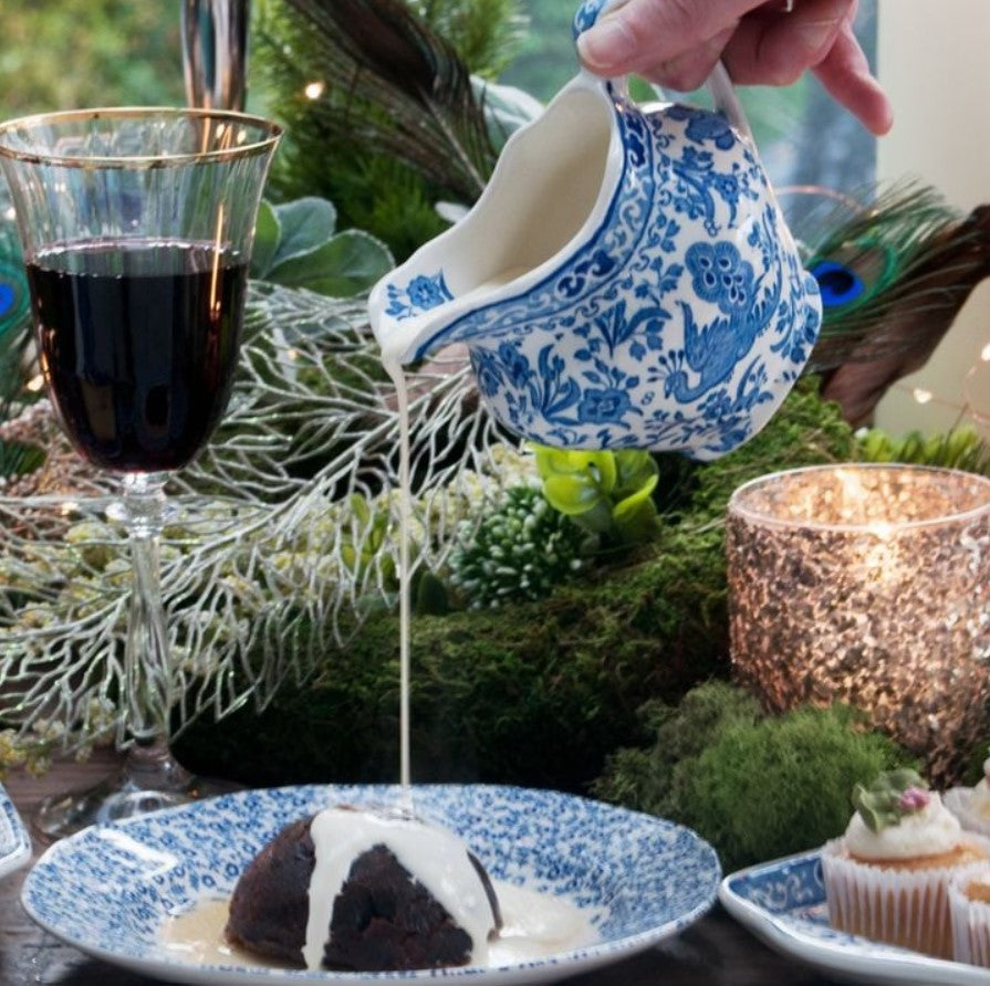 Burleigh Blue Regal Peacock Cream Jug 255ml/0.5pt