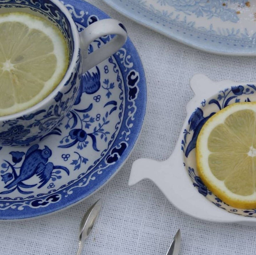 Burleigh Blue Regal Peacock Mini Teapot Tray