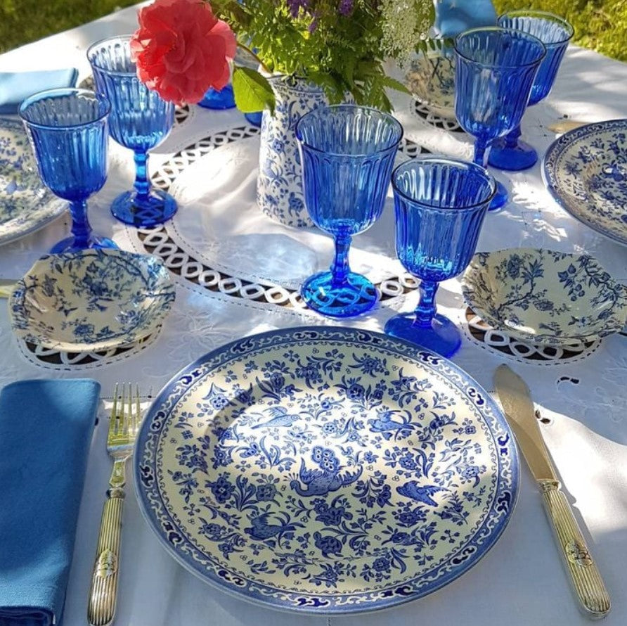 Burleigh Blue Regal Peacock Plate 25cm