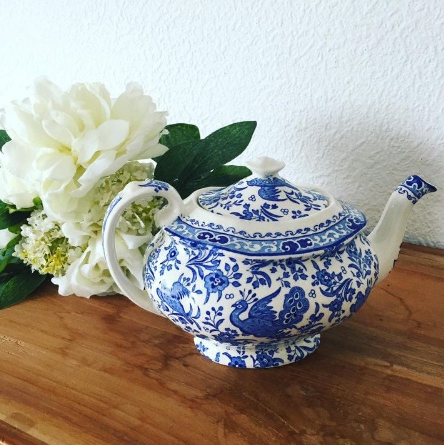 Burleigh Blue Regal Peacock Teapot 500ml Gift Box