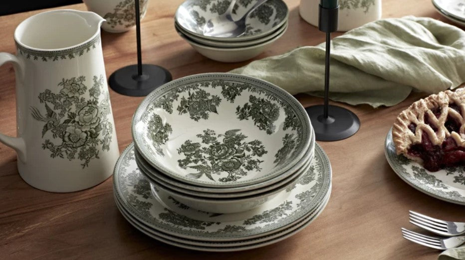 Burleigh Green Asiatic Pheasants Cereal Bowl 16cm