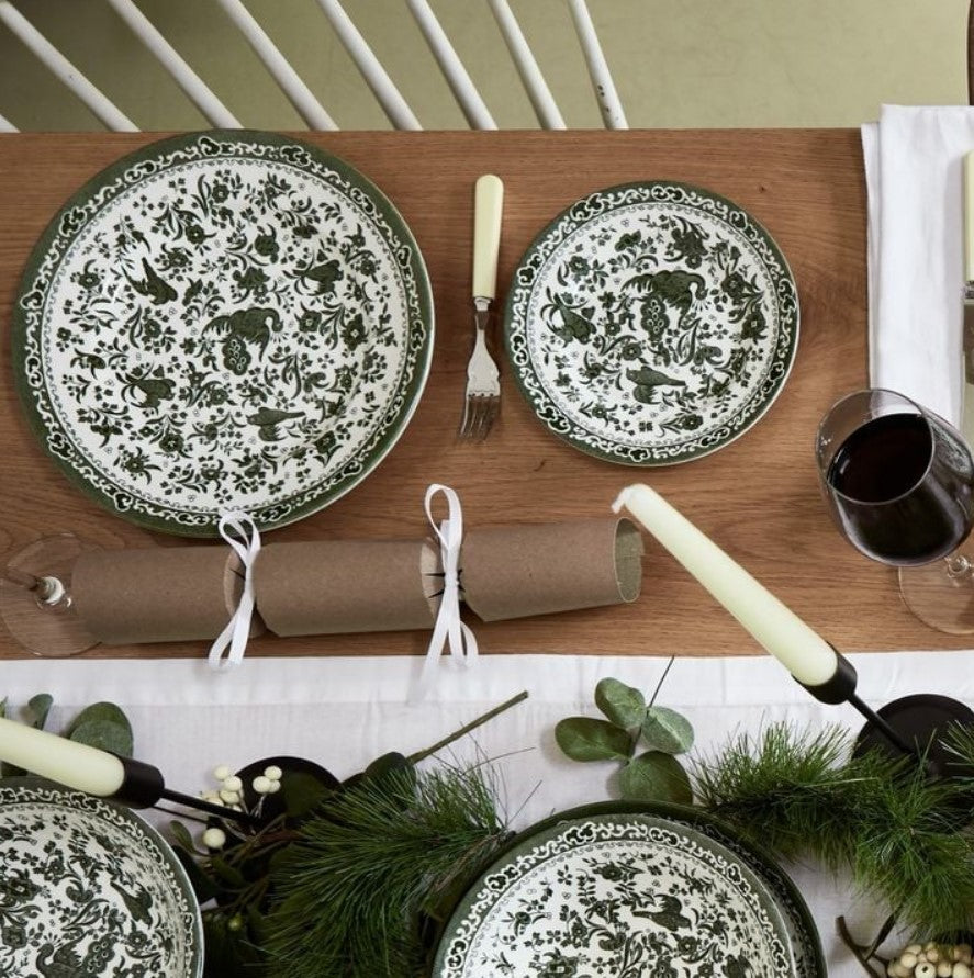 Burleigh Green Regal Peacock Plate 25cm