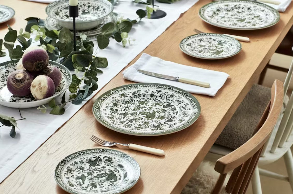 Burleigh Green Regal Peacock Plate 25cm
