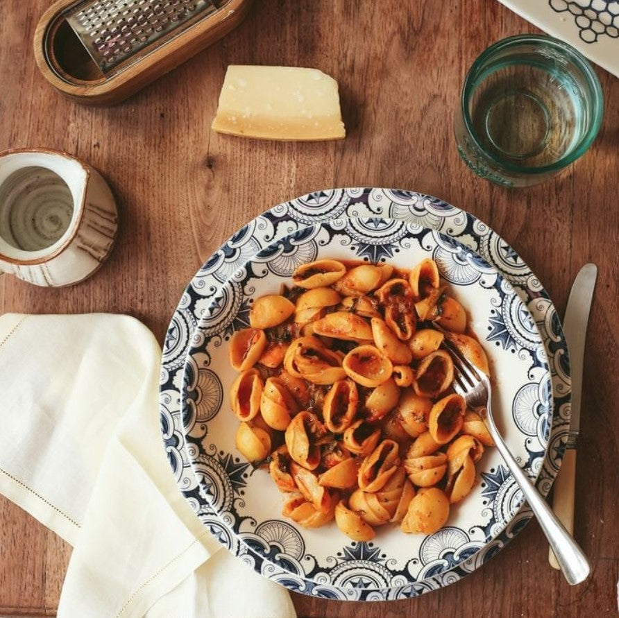 Burleigh Ink Blue Palisade Pasta Bowl 23cm
