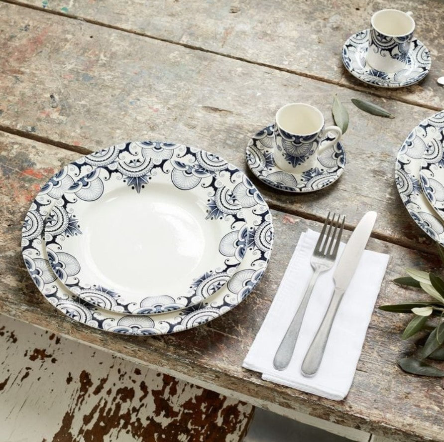 Burleigh Ink Blue Palisade Plate 26.5cm