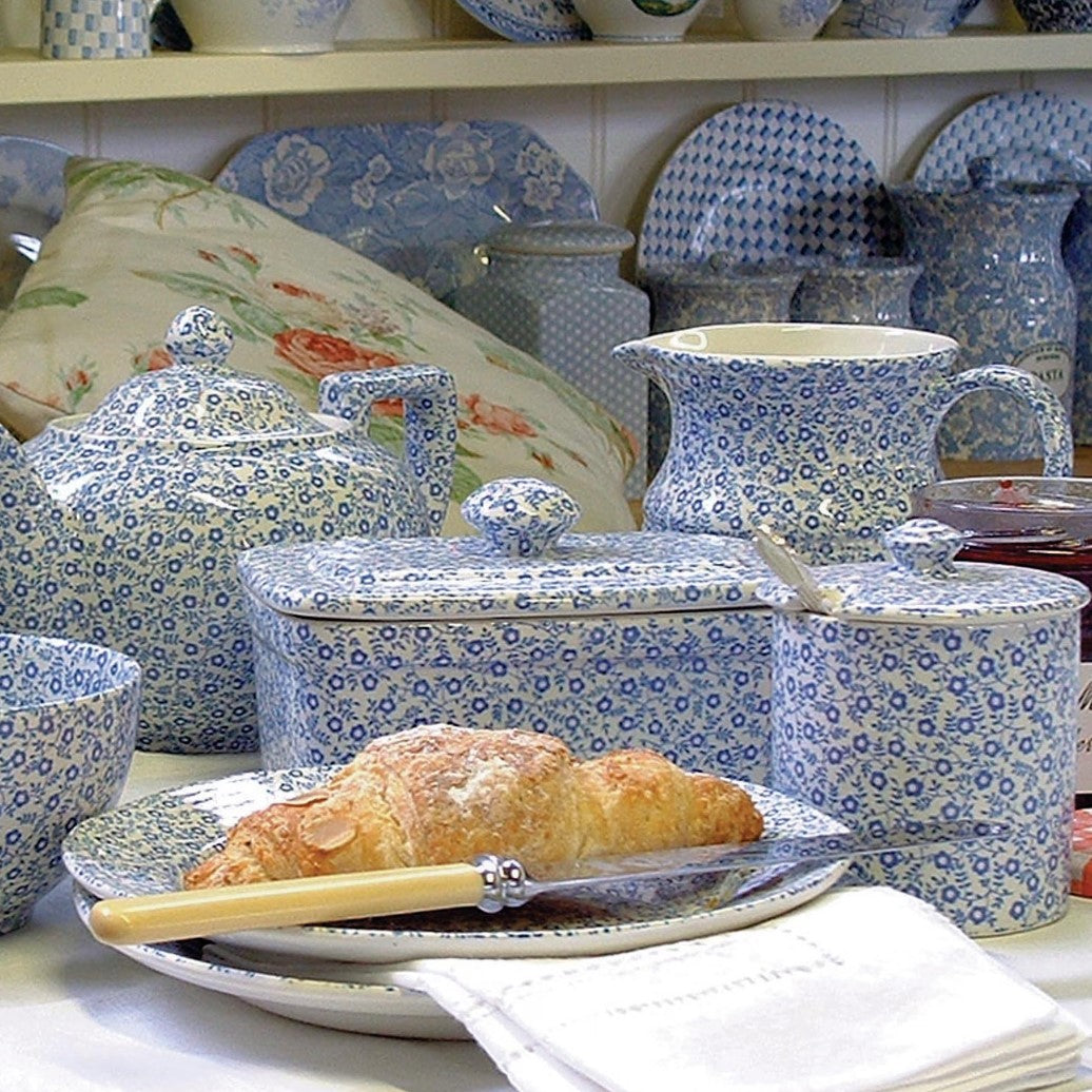 Burleigh Pale Blue Felicity Jam Pot/ Covered Sugar 250g
