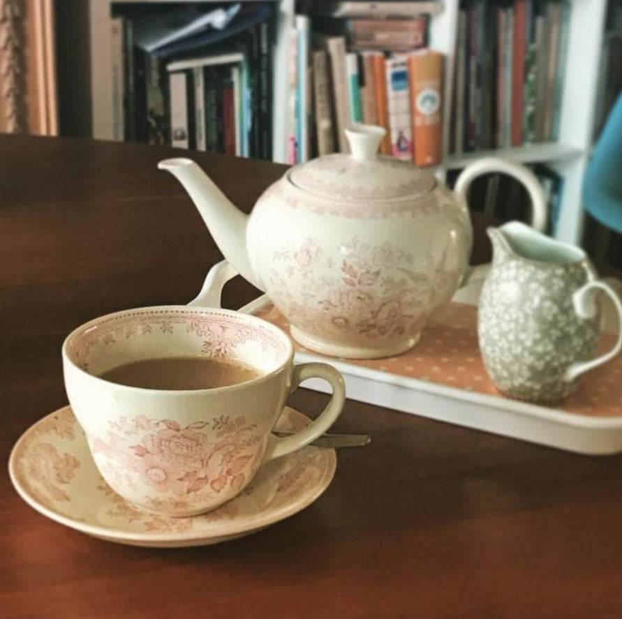 Burleigh Pink Asiatic Pheasants Breakfast Cup 3Piece Gift Set