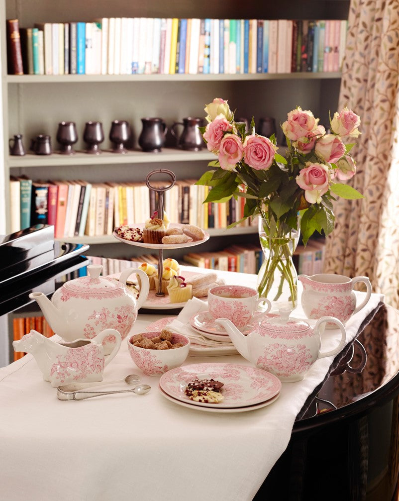 Burleigh Pink Asiatic Pheasants Teapot Large 800ml/1.5pt