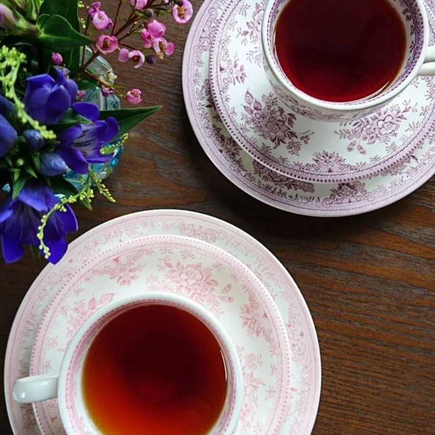 Burleigh Pink Asiatic Pheasants Teacup 3Piece Gift Set