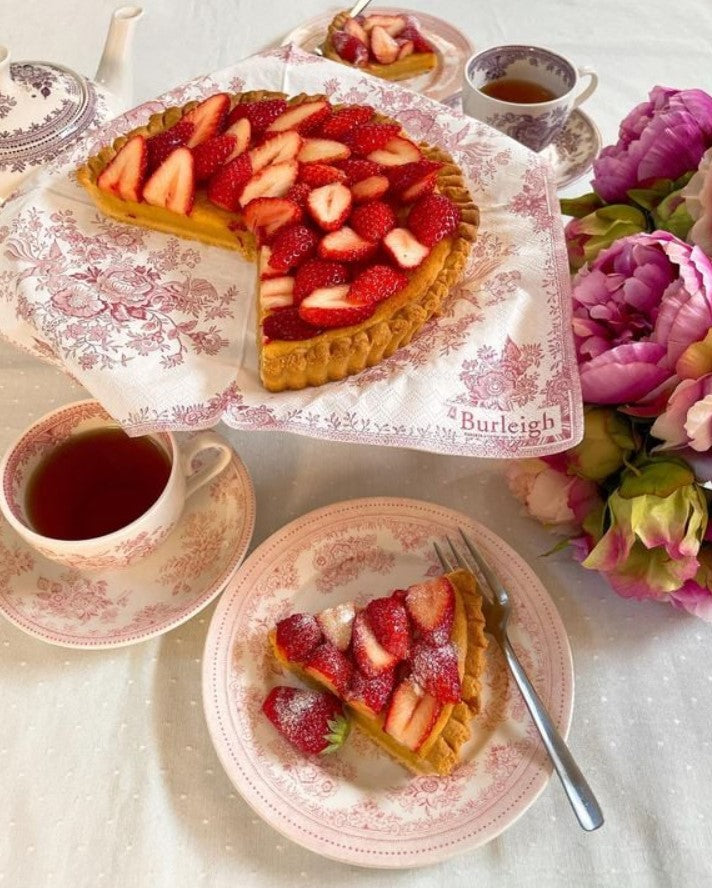 Burleigh Pink Asiatic Pheasants Teacup 3Piece Gift Set