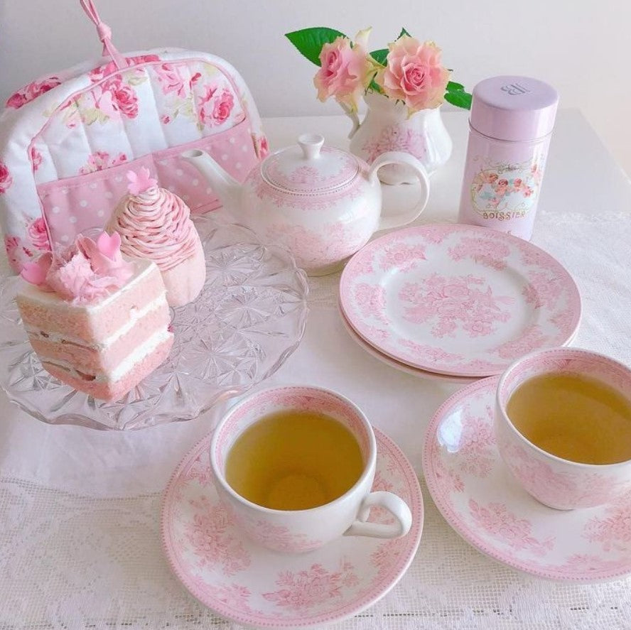 Burleigh Pink Asiatic Pheasants Tea Saucer