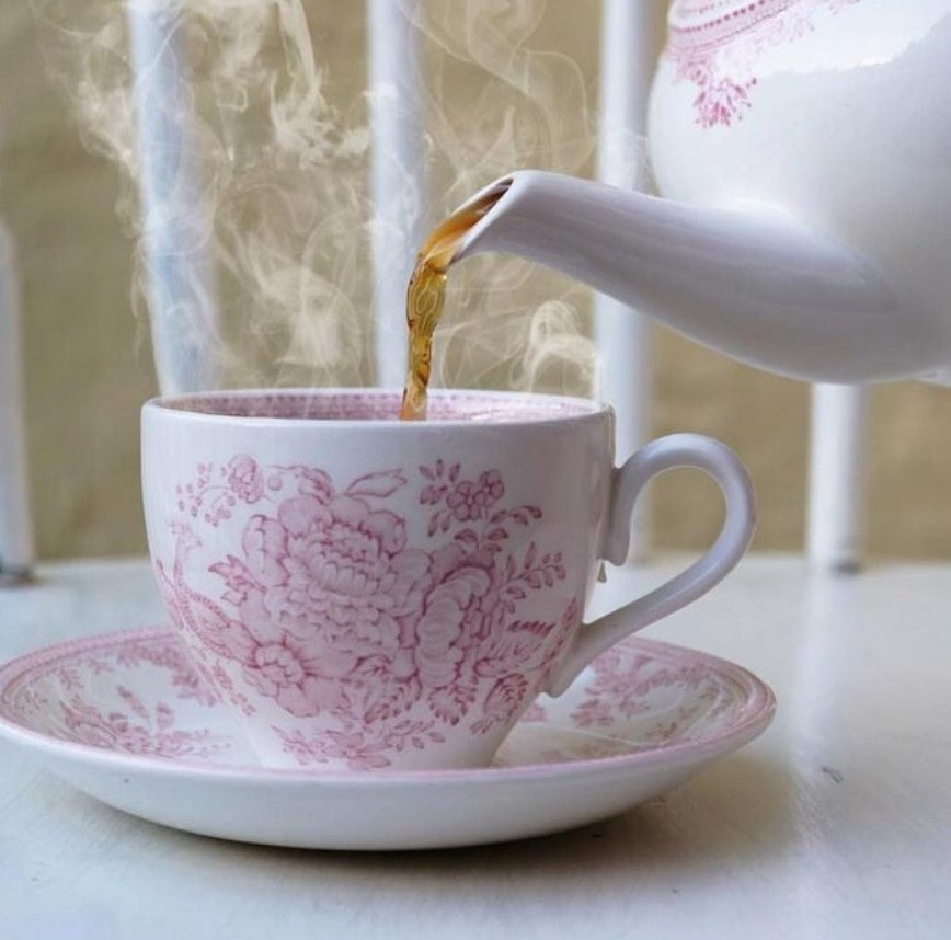 Burleigh Pink Asiatic Pheasants Tea Saucer