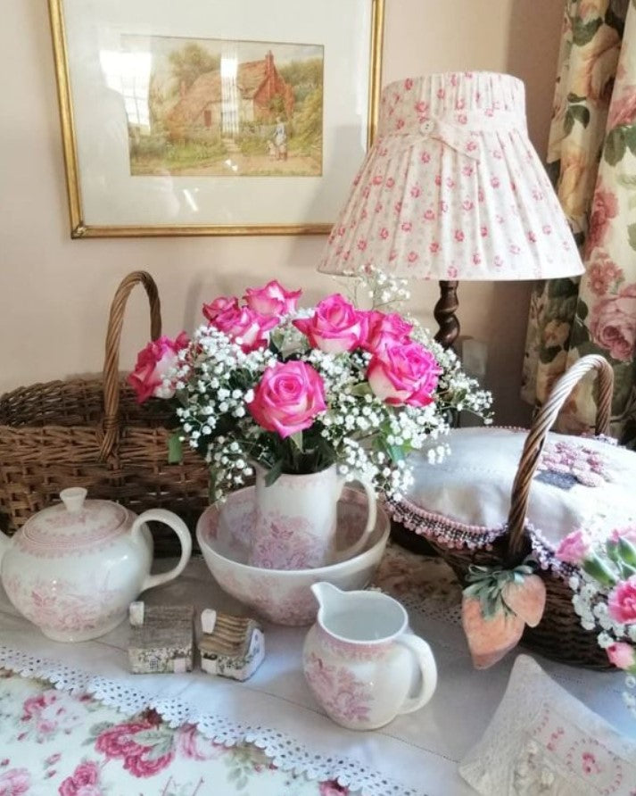 Burleigh Pink Asiatic Pheasants Tankard Jug Medium 568ml/1pt