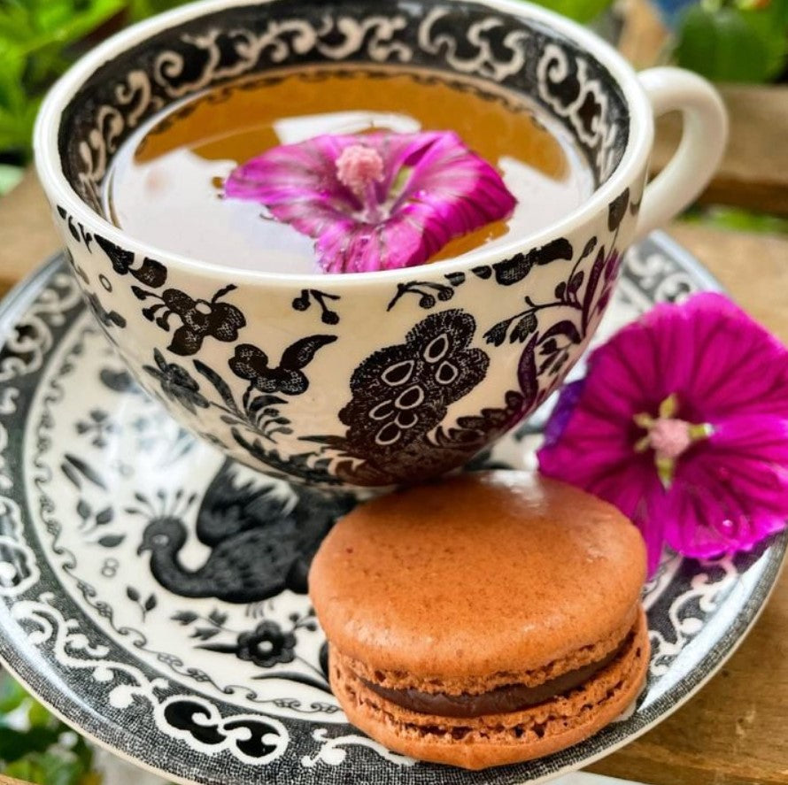 Burleigh Black Regal Peacock Tea Cup 187ml