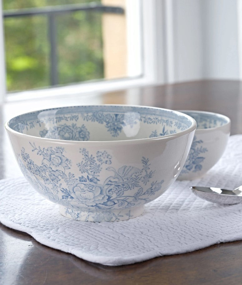 Burleigh Blue Asiatic Pheasants Large Footed Bowl 28cm
