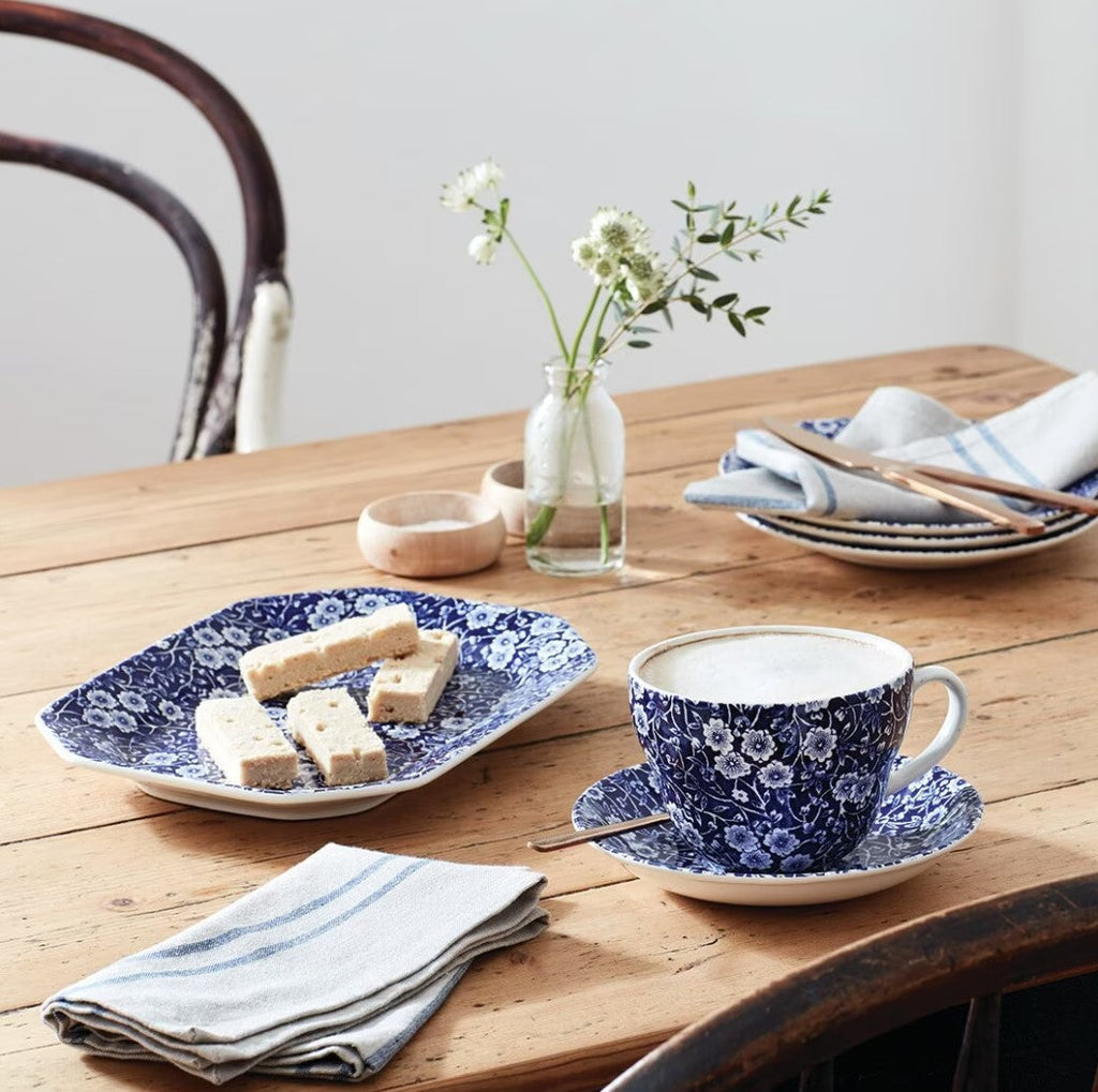 Burleigh Blue Calico Breakfast Cup 3 Piece Gift Set