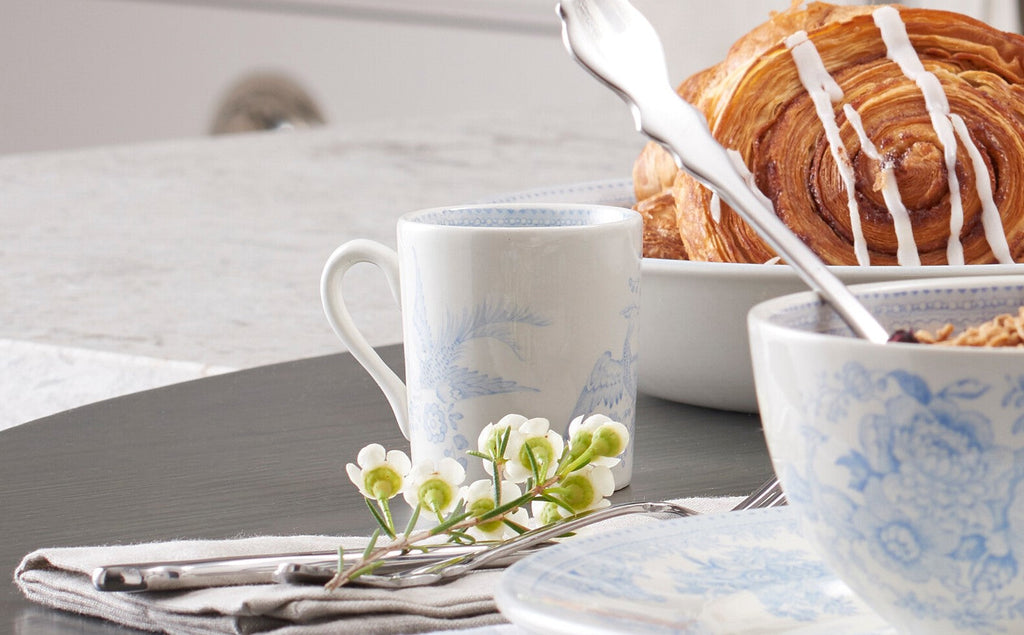 Burleigh Blue Asiatic Pheasants Mug 284ml