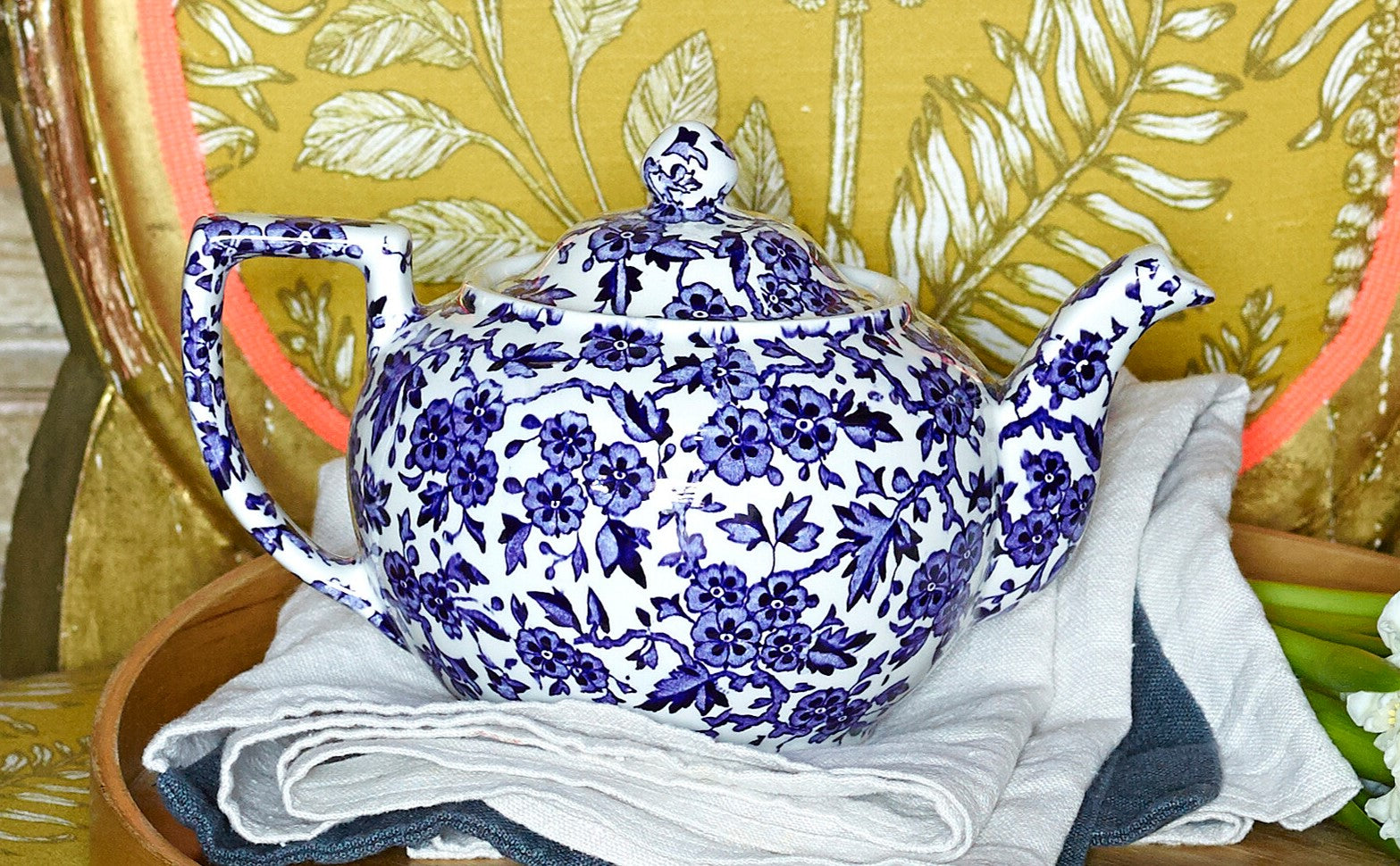 Burleigh Blue Arden Teapot Large 800ml/1.5pt