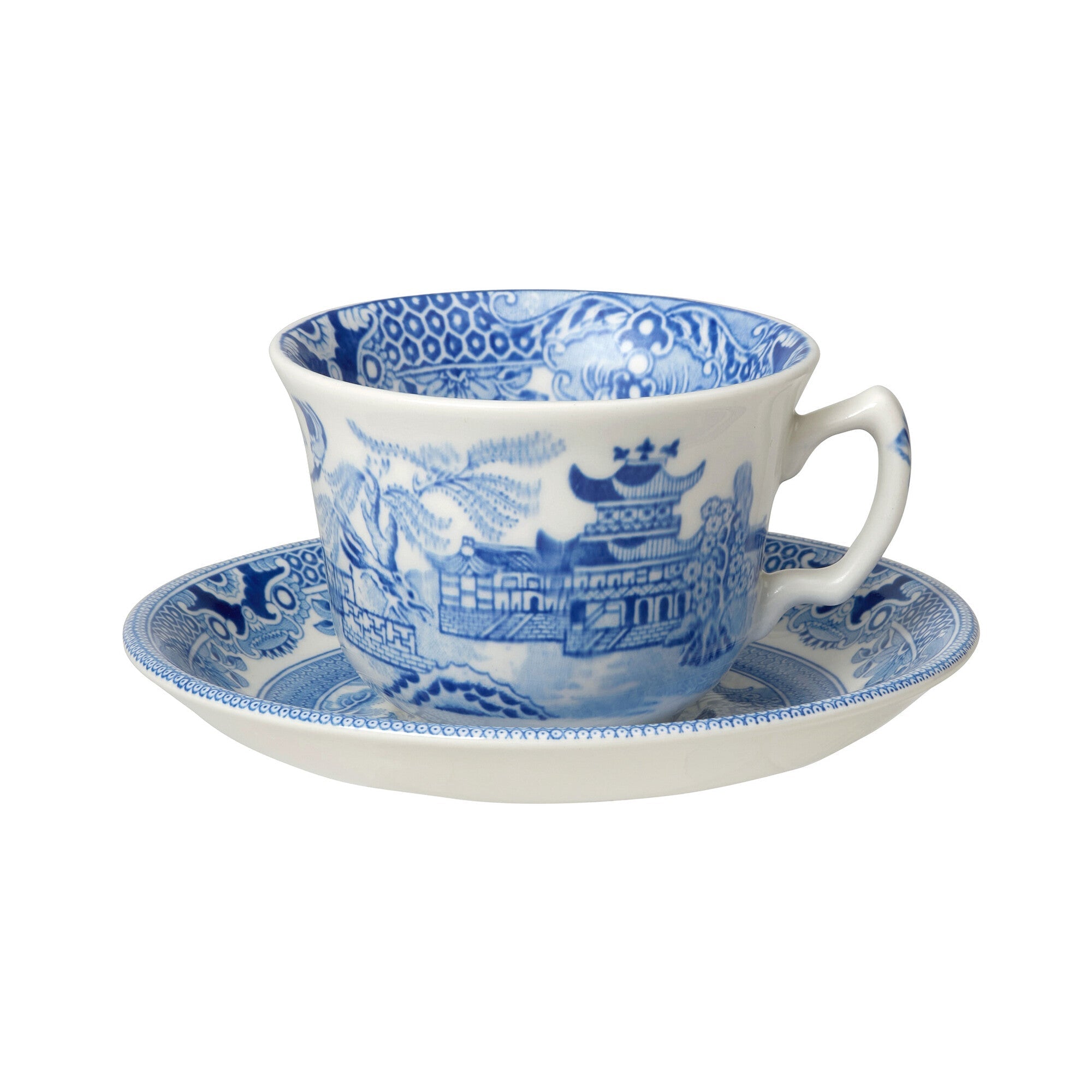Burleigh Torquay Blue Willow Teacup & Saucer