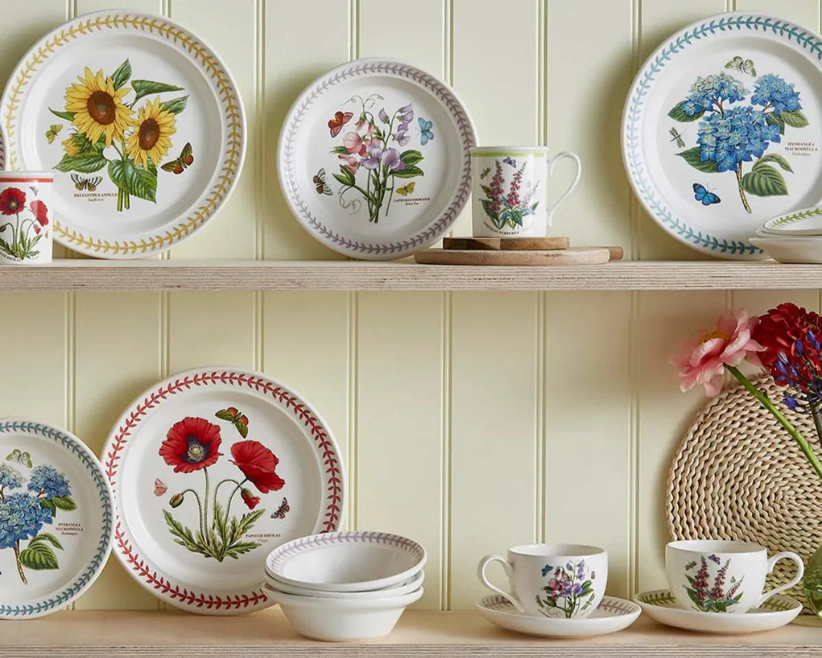 Botanic Garden Meadow Set of 6 Teacups & Saucers, Assorted
