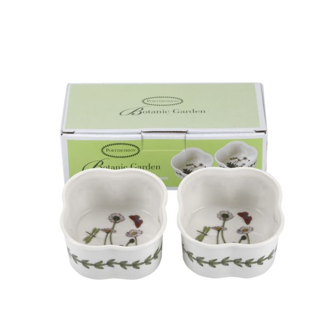 Botanic Garden Set of 2 Scalloped Ramekins