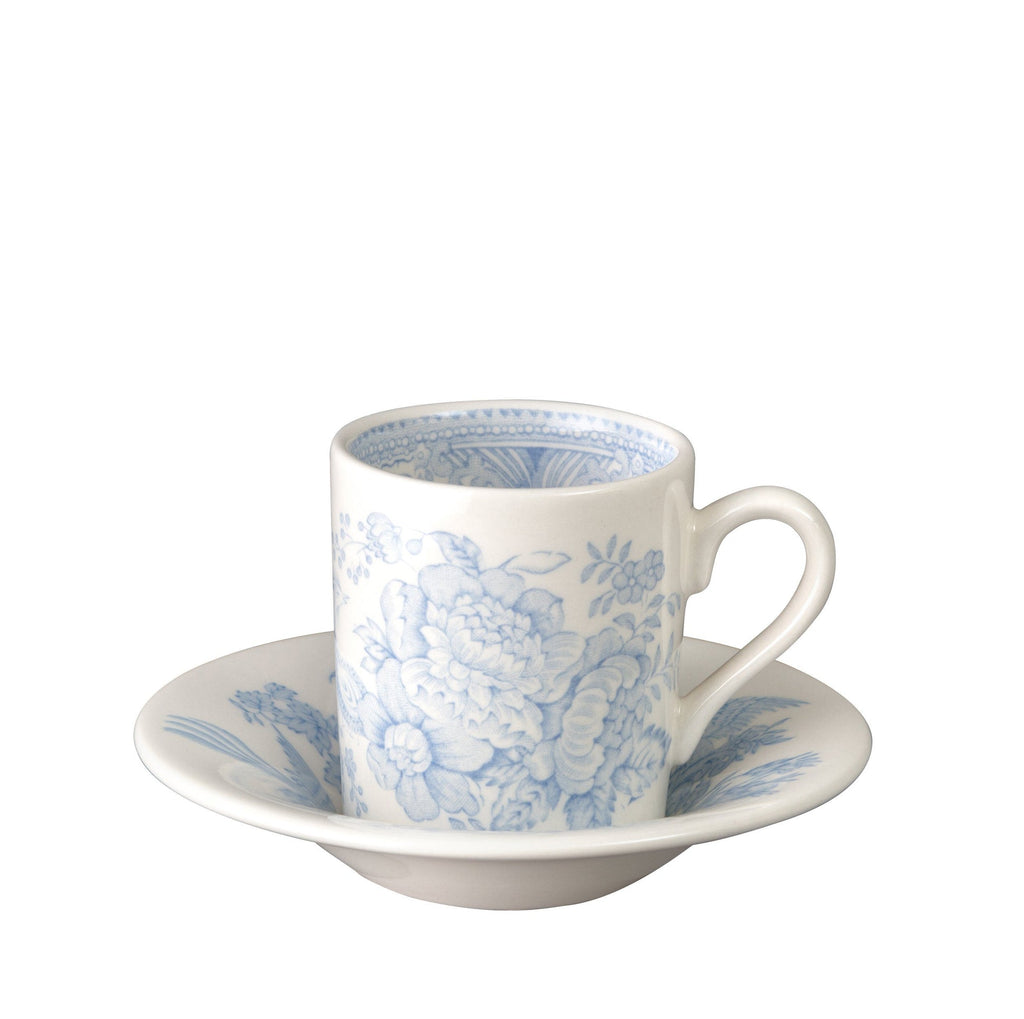 Burleigh Blue Asiatic Pheasants Espresso Cup and Saucer