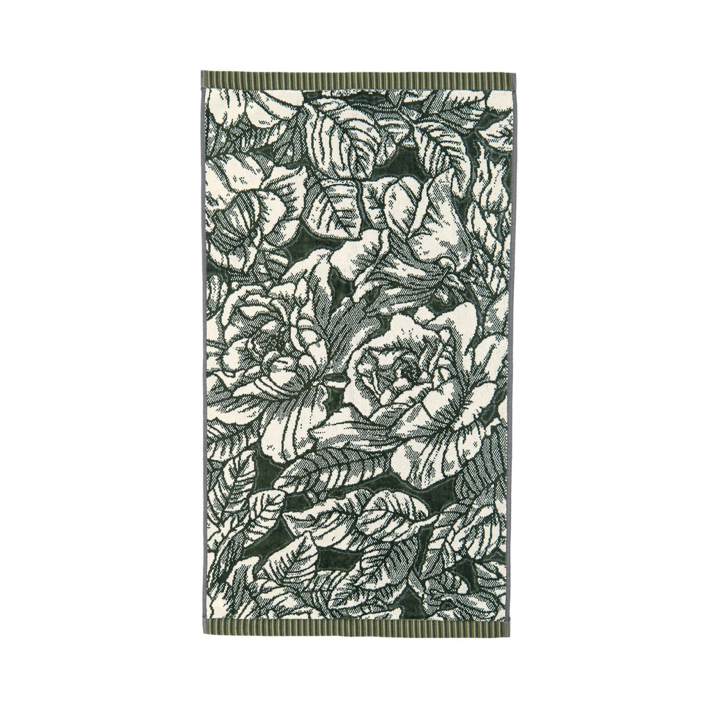 Burleigh x Bedeck of Belfast Hibiscus Towels in Green