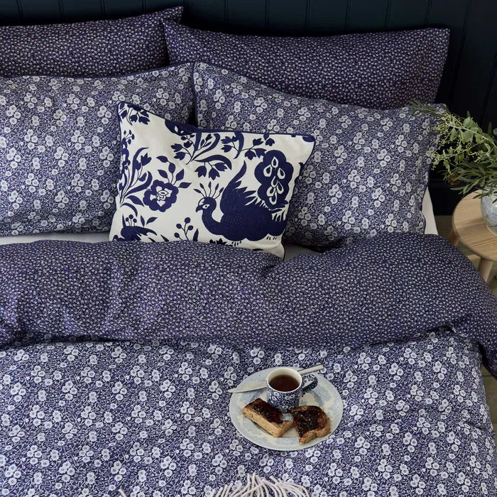 Burleigh x Bedeck of Belfast Calico Lined Curtains in Blue