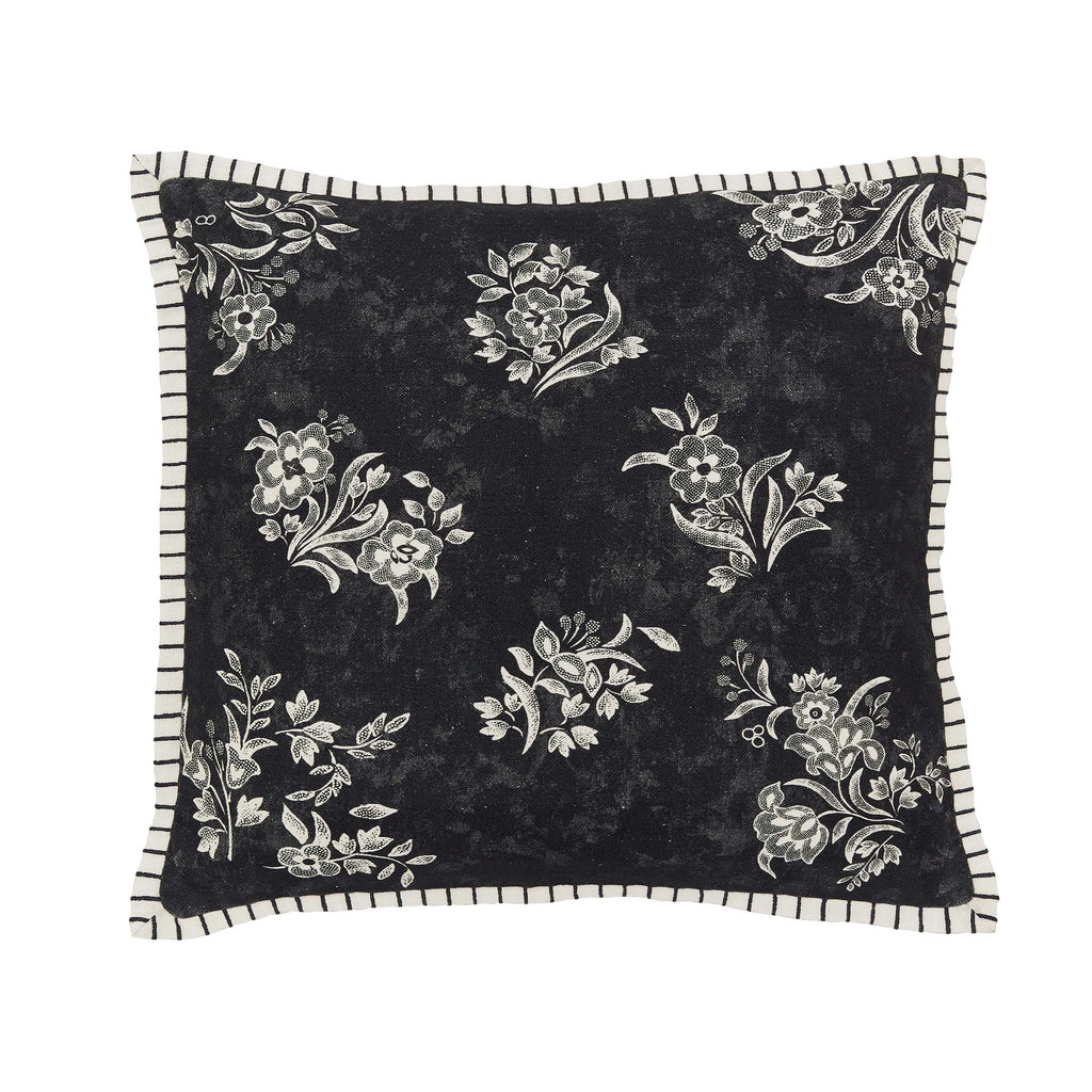 Burleigh x Bedeck of Belfast Regal Peacock Cushion 50cm x 50cm, Charcoal/White