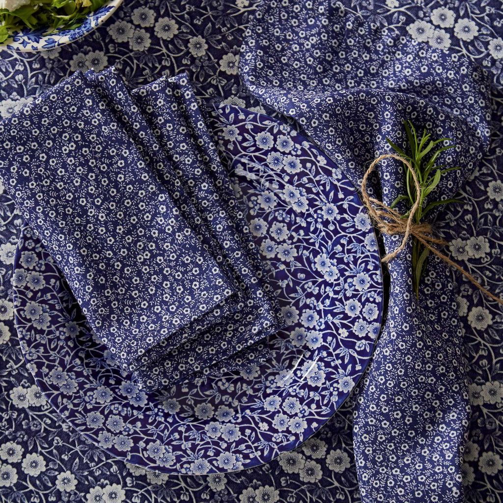 Burleigh x Bedeck of Belfast Calico Napkins, Blue - Set of 4