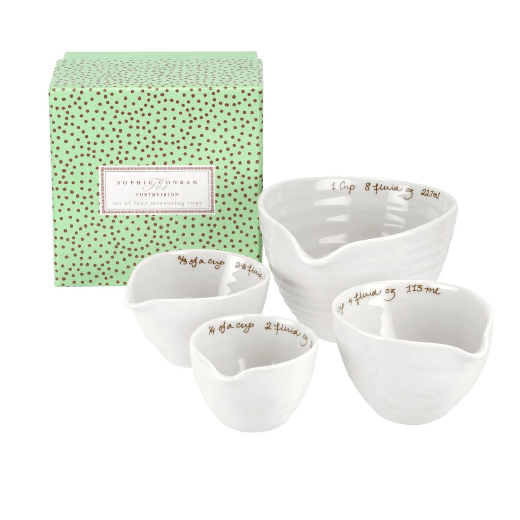 Sophie Conran for Portmeirion Measuring Cups - White S/4 1-1/2-1/3-1/4cup Boxed Set