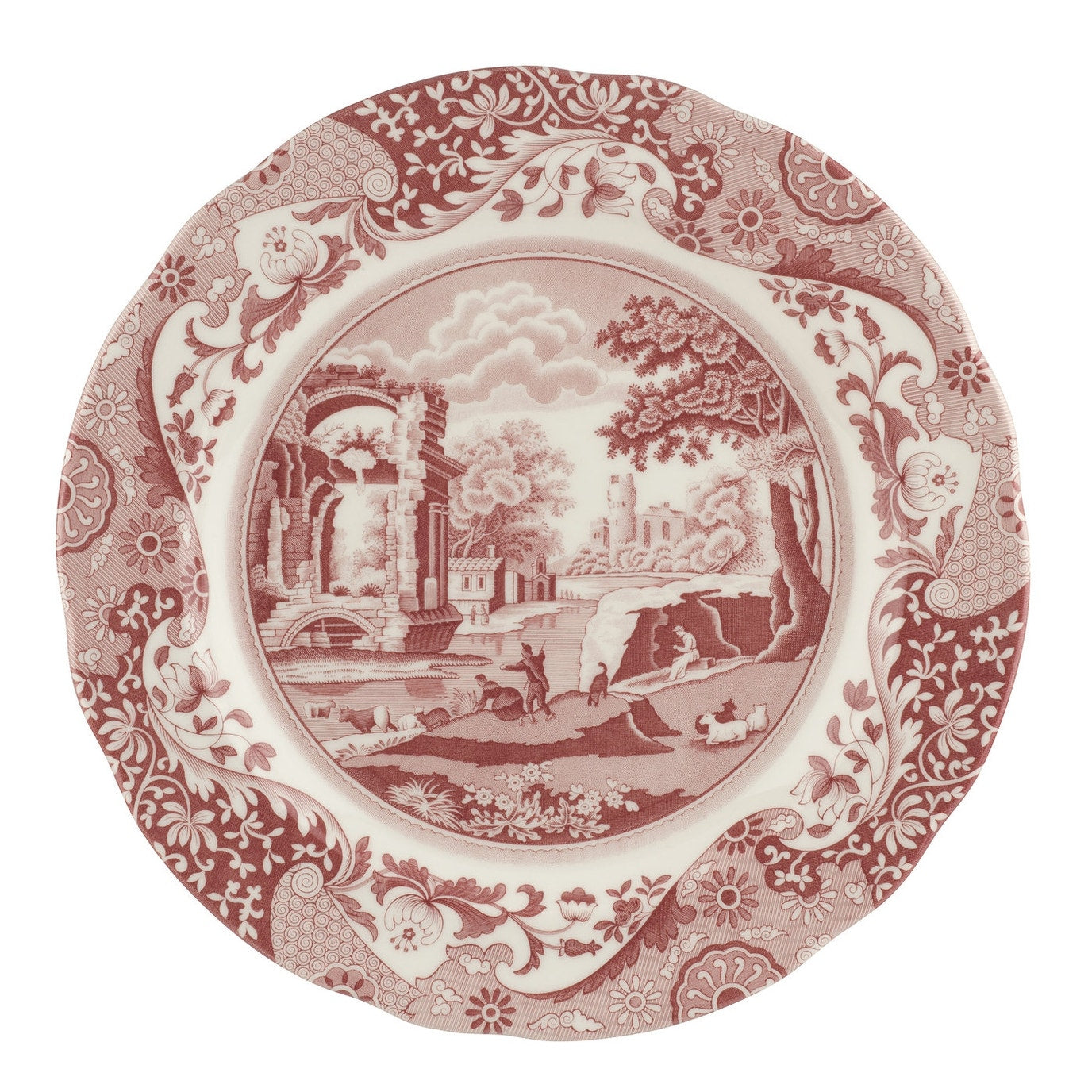 Spode Cranberry Italian Plate Dinner Plate 10.5 Inch