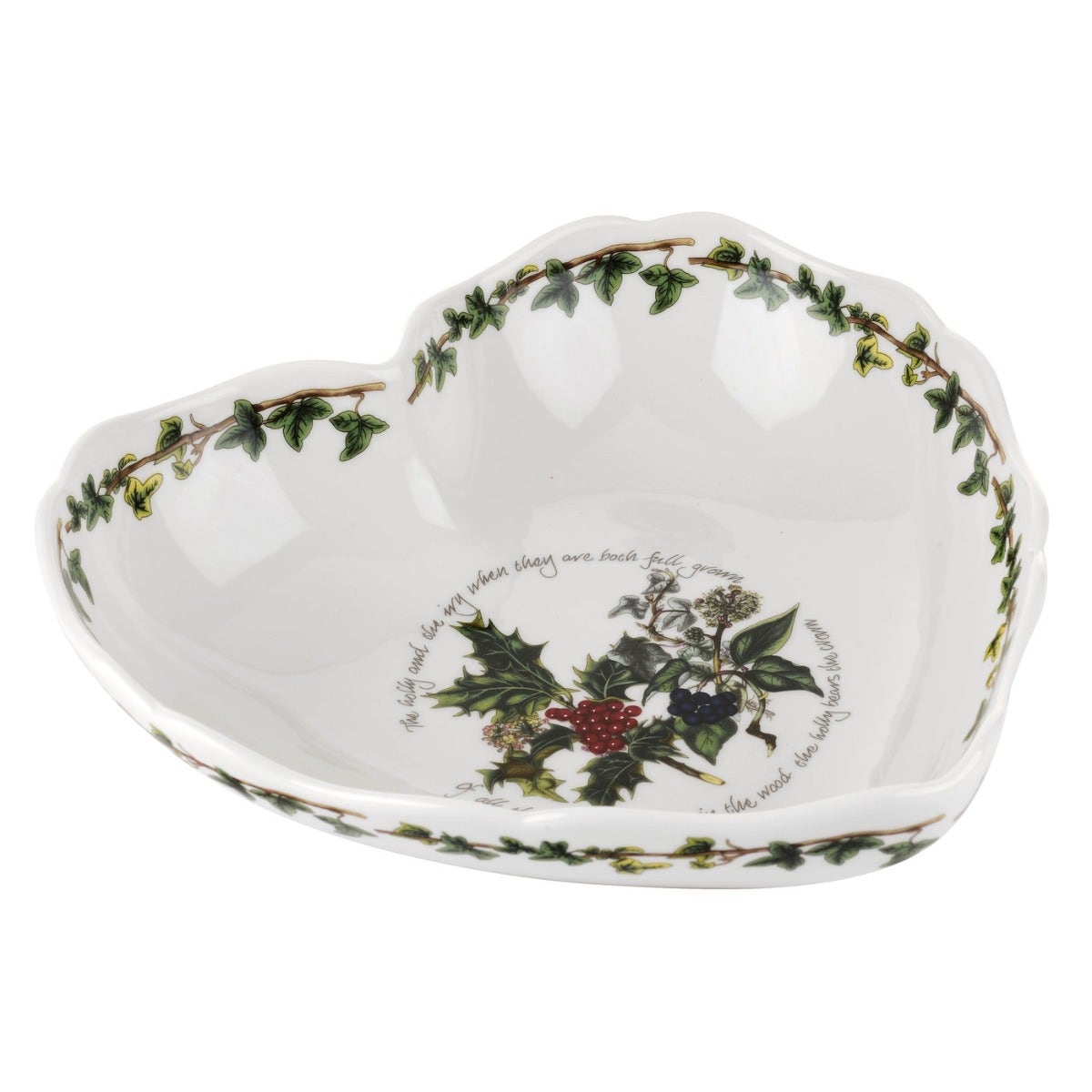The Holly and The Ivy' scalloped heart dish
