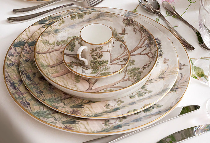Kit kemp Gold 9" Bowl Tall Trees