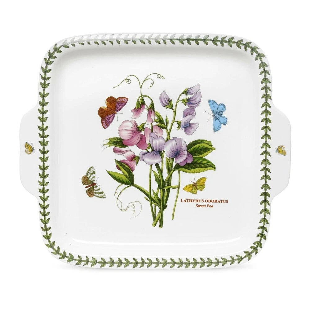 Botanic Garden Square Handled Dessert Dish 32cm x 28cm Single