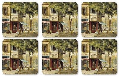 Pimpernel Parisian Scenes Coasters - Set of 6 10.5 x 10.5cm Boxed Set