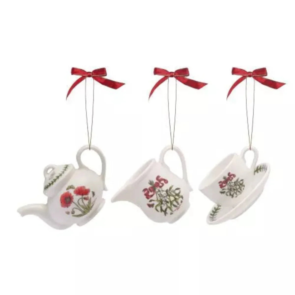 Botanic Garden  Ornament's Teapot Creamer Cup & Saucer